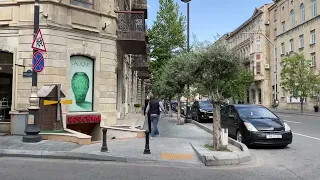 Baku, Azerbaijan. Walking in the center of the city