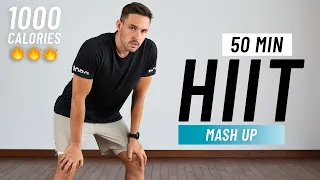 50 MIN FAT BURNING HIIT WORKOUT - Full body Cardio, No Equipment, No Repeat