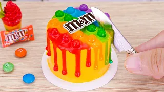 Perfect Miniature Rainbow Pop It Chocolate Cake Decorating Ideas With M&Ms Candy | Mini Bakery