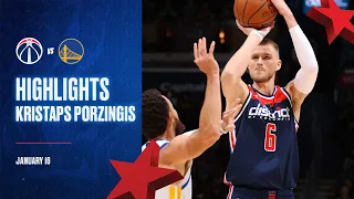 Highlights: Kristaps Porzingis puts up 32 points vs Golden State Warriors - 1/16/23