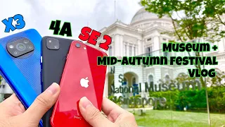 VLOG & CAMERA TEST: PIXEL 4a, IPHONE SE, POCO X3 | National Museum of Singapore, Mid Autumn Festival