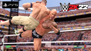 WWE 2K22 - John Cena vs The Rock - WWE Championship Match at WrestleMania 29 | PS5 Gameplay (4K)