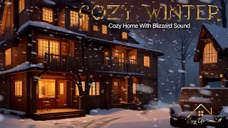 A cozy winter atmosphere sleep night | Cozy home with blizzard sound