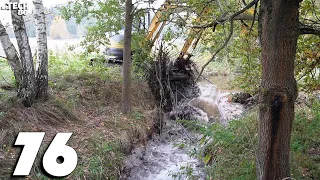 Two Beaver Dams Removal With Excavator No.76