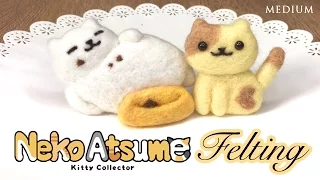 DIY Neko Atsume Needlefelt Cats! Relaxing ASMR Crafting