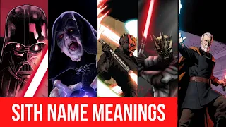 SITH NAME MEANINGS in Star Wars