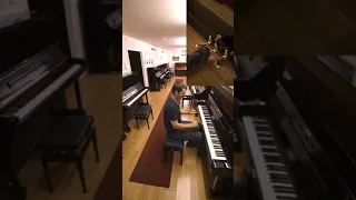 Practise pedal demonstration on a Yamaha U3 piano