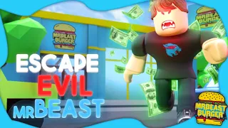 He ATE ME!!!!!!!!(Roblox Escape Evil Mr Beast Obby)