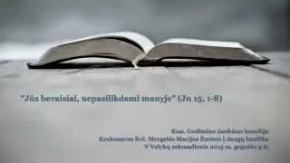 55. "Jūs bevaisiai, nepasilikdami manyje" (Jn 15, 1-8) Kun. Gedimino Jankūno homilija