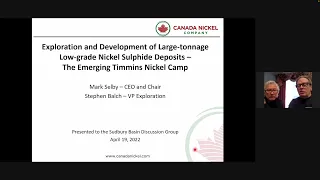 SPDA April 2022 Virtual Meeting: Canada Nickel with Mark Selby and Steve Balch