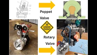 Modifying a poppet valve model engine with a rotary valve cylinder head