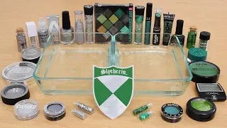 Harry Potter Silver vs Green - Mixing Makeup Eyeshadow Into Slime ASMR 333 Satisfying Slime Video