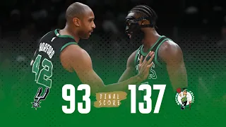 FULL GAME HIGHLIGHTS: Jaylen Brown puts up 41 in Celtics' dominant win over San Antonio Spurs