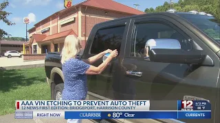 AAA vin etching to prevent auto theft