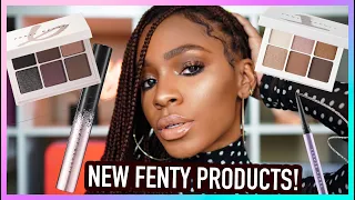 TRYING NEW FENTY BEAUTY PRODUCTS! Snap Shadow Palettes, Flypencil, and Full Frontal Mascara