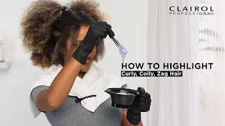 2 Minute Demo: How to Highlight Curly, Coily, Zag Hair. NO FOILS NEEDED!