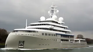 SHACKLETON Yacht | maiden voyage of the brand new 350,000,000 $ superyacht through Kiel Canal | 4K