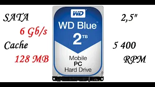 WD BLUE WD20SPZX unpacking - 2,5" 2TB HDD SATA 6Gb/s