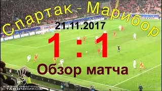 СПАРТАК - МАРИБОР / 1:1 / Обзор матча / 21.11.2017 / Лига Чемпионов