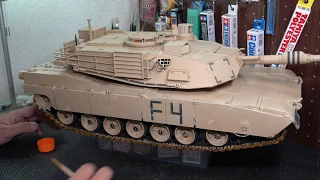 M1A2 Abrams Part10 Weathering process and completion TAMIYA 1/16 RC