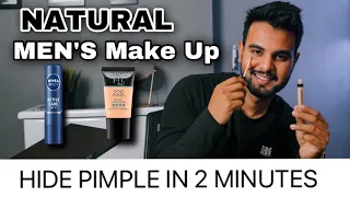 Men's Make Up | Men's Normal makeup to Men's Wedding makeup | How to Hide Pimple At Home