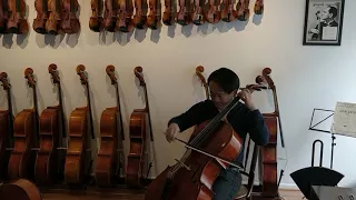 International cello soloist Jian Wang was enjoying Toonika Spiritoso cello.