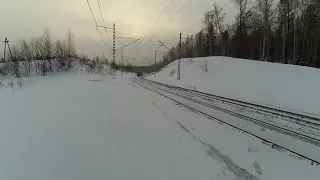 ГРУЗОВЫЕ ПОЕЗДА ЗИМОЙ НА ТРАНССИБЕ