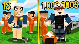 MINECRAFT - POLICJANT ZA 1$ VS POLICJANT ZA 1,000,000$ | Vito i Bella