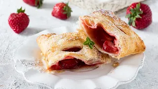 How to make PUFF PASTRY with STRAWBERRIES 🍓 A quick and easy dessert 😋