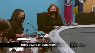 03/08/22 MNPS Board of Education