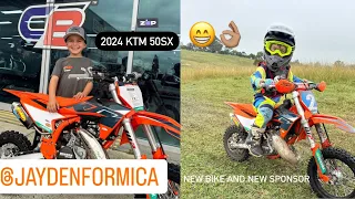 NEW BIKE DAY, NEW SPONSOR 2024 KTM 50 SX JAYDEN FORMICA