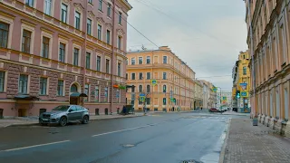 🇷🇺 4K ST PETERSBURG. A walk along Ryleeva street.