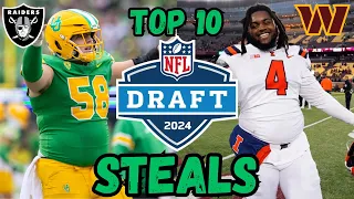 The Top 10 STEALS From The 2024 NFL Draft!