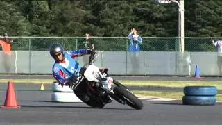 2013 10 13 Moto Gymkhana JAPAN おかぢむ 選手 Husqvarna SM250R heat 2