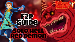 Solo Red Demon Hell F2P Guide/Team Recommendation | Seven Deadly Sins: Grand Cross Gobal