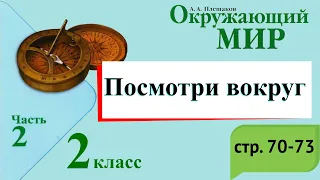 Посмотри вокруг. Окружающий мир. 2 класс, 2 часть. Учебник А. Плешаков стр. 70-73