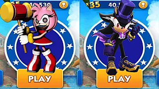 Sonic AMY Vs Sonic Vampire Shadow  - Versus Mode - Sonic dash - Halloween Character - GamePlay