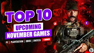 Top 10 New Upcoming Games November 2023