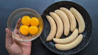 Just Add Eggs With Bananas Its So Delicious / Simple Breakfast Recipe / 5 Mints Cheap & Tasty Snacks