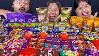 70 CHOCOLATE EATING CHALLENGE - Ferrero Rocher, Kinder Joy, Dairymilk, Kitkat Indian Eating Show