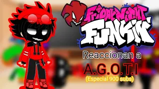 Friday Night Funkin reaccionan a A.G.O.T.I Full Week (especial 900 subs) Lazy TwT My au