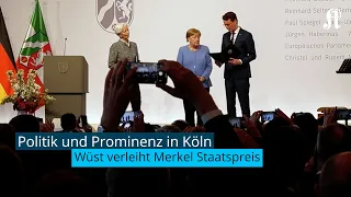 Verleihung in Köln: Politik und Prominenz gratuliert Merkel zum NRW-Staatspreis