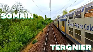 Cabride de SOMAIN à TERGNIER via ST-QUENTIN avec un lourd train de CIMENT