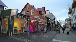 Reykjavik Iceland Christmas Decoration Walk Laugavegur (Main St.) long Hopscotch and Racetrack