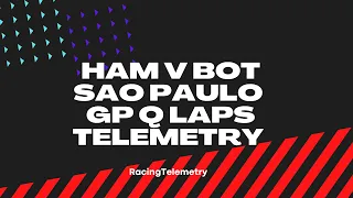 Lewis Hamilton v Valtteri Bottas lap comparison with telemetry | Sao Paulo Grand Prix 2021 Q