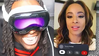 Kai Cenat Facetimes Celebrities With Apple Vision Pro