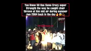 When 50 Cent Caught Chair Thrown At Him in Mid-Air During Summer Jam 2004