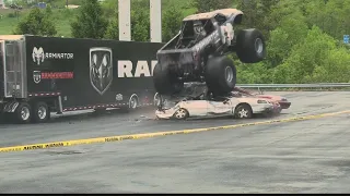 Raminator Monster Truck makes a pit stop in St. Clairsville