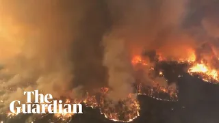 Aerial footage shows wildfires raging in the Australian state of Victoria