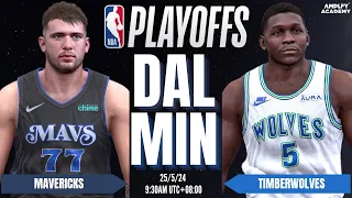 MAVERICKS (5) vs TIMBERWOLVES (3) | 2024 WCF GAME 2 | NBA 2K ULTRA REALISTIC GRAPHICS | K4RL